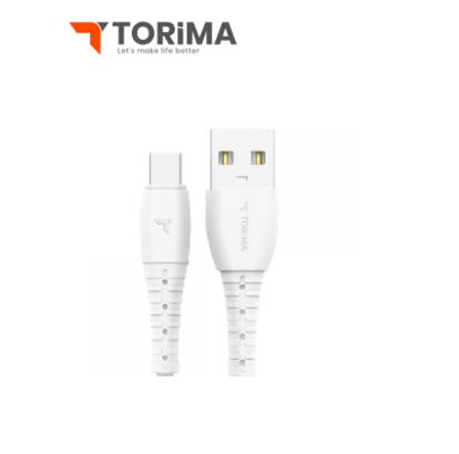 وصلة الشحن torima Type-C | طول 2 متر | تيار 3A | من USB إلى Type-C | شحن سريع 