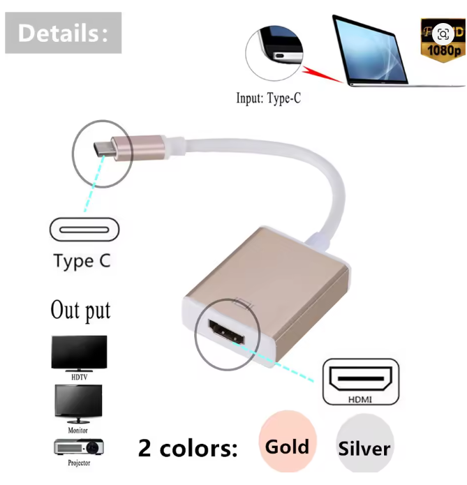 محول من USB-C إلى HDMI - Image 1 + 1