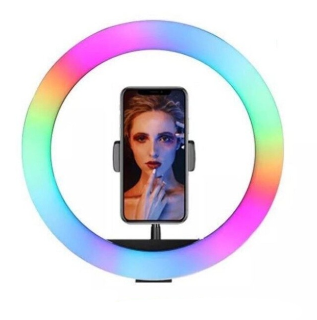 حلقة إضاءة ناعمة RGB LED بحجم 14 بوصة