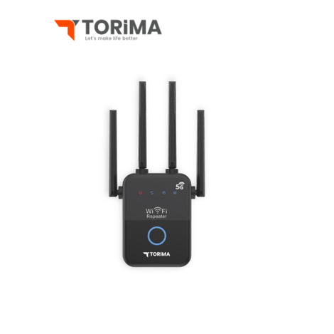 راوتر واي فاي torima | مزدوج النطاق | سرعة تصل إلى 1600Mbps | 4 هوائيات خارجية | متعدد الوظائف | اتصال آمن 