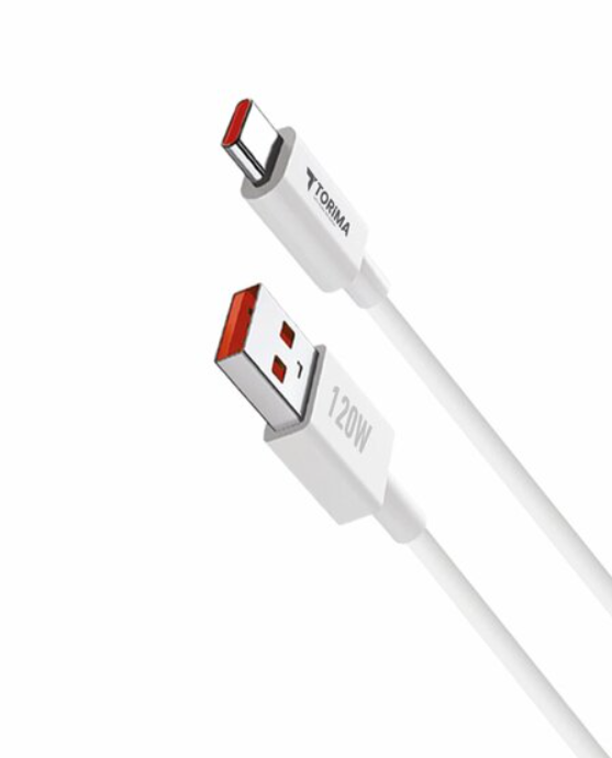 وصلة شحن سريعة USB إلى Type-C بقدرة 120 واط (طول 1 متر) torima - Image 1 + 1