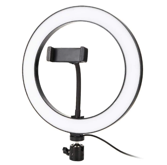 حلقة إضاءة LED قابلة للتعتيم بحجم 33 سم - Image 2 + 1