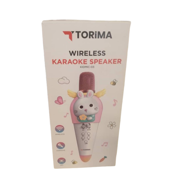 ميكروفون ومكبر صوت بلوتوث قابل للشحن torima بشكل أرنب أبيض (5 واط)  - Image 2 + 1