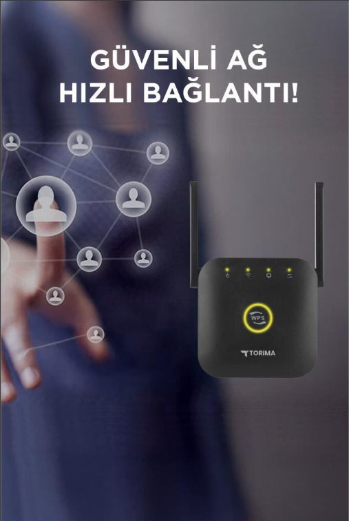 راوتر تقوية إشارة الواي فاي torima | سرعة 300Mbps | وضع مكرر الإشارة ونقطة الوصول - Image 1 + 1
