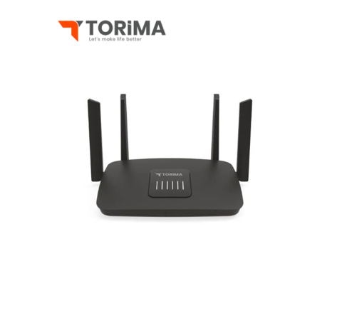 راوتر واي فاي لاسلكي مزدوج النطاق | 1200Mbps | 2.4GHz و 5GHz | 4 هوائيات torima