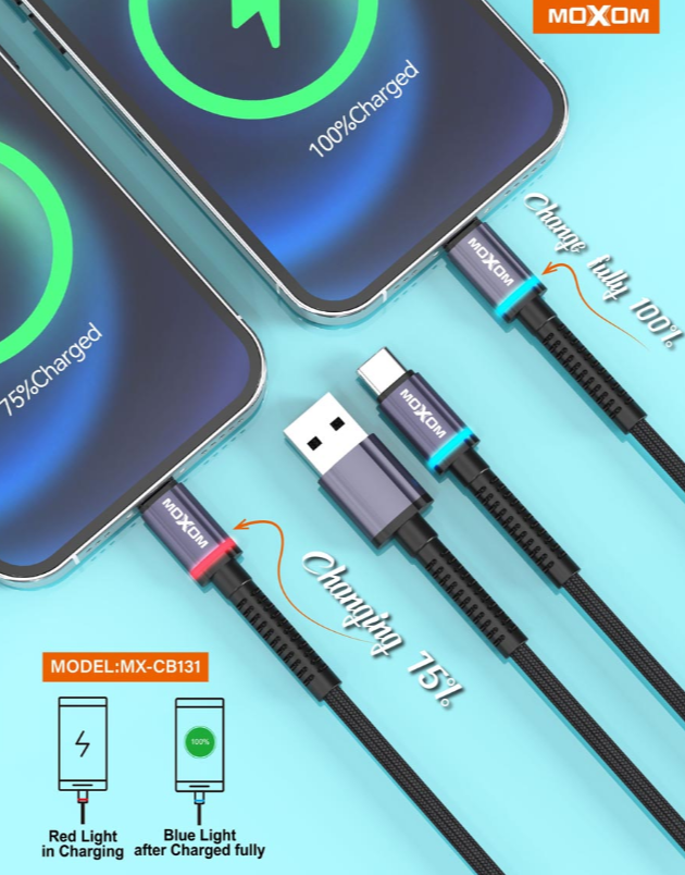 وصلة بيانات moxom Led (مايكرو)   - Image 1 + 1