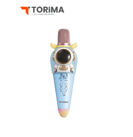 ميكروفون ومكبر صوت بلوتوث قابل للشحن torima بشكل رائد فضاء (5 واط) 