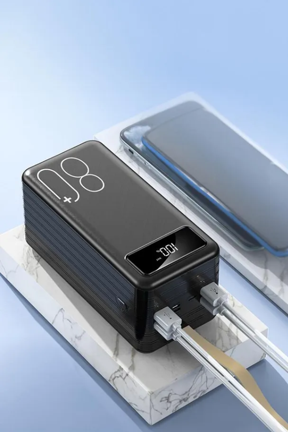 باور بانك torima | سعة 80,000mAh | شاشة LED رقمية | 4 منافذ إخراج | شحن سريع | تصميم محمول - Image 2 + 1