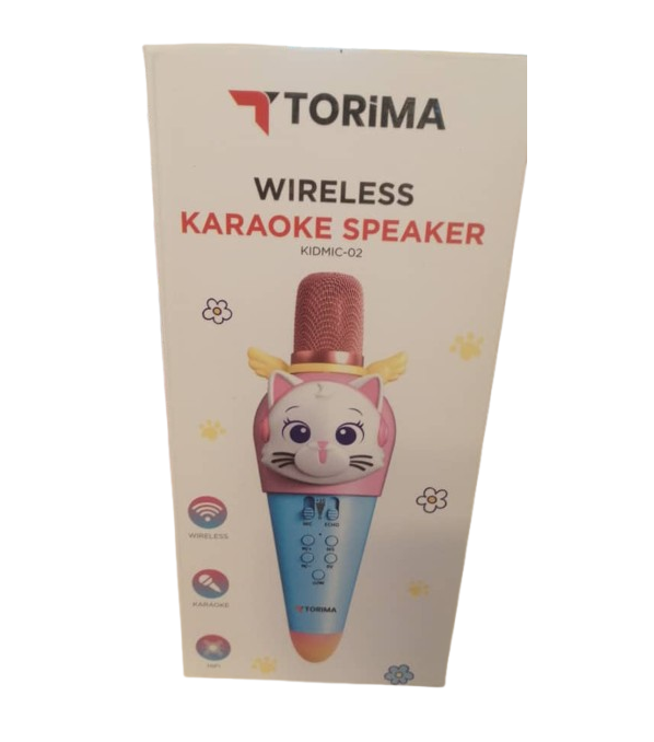 ميكروفونومكبر صوت بلوتوث قابل للشحن torima بشكل قطة (5 واط) - Image 1 + 1