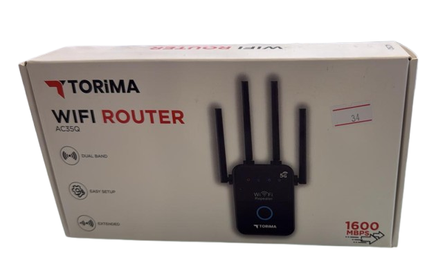 راوتر واي فاي torima | مزدوج النطاق | سرعة تصل إلى 1600Mbps | 4 هوائيات خارجية | متعدد الوظائف | اتصال آمن - Image 2 + 1