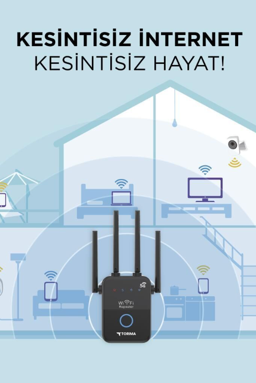 راوتر واي فاي torima | مزدوج النطاق | سرعة تصل إلى 1600Mbps | 4 هوائيات خارجية | متعدد الوظائف | اتصال آمن - Image 1 + 1