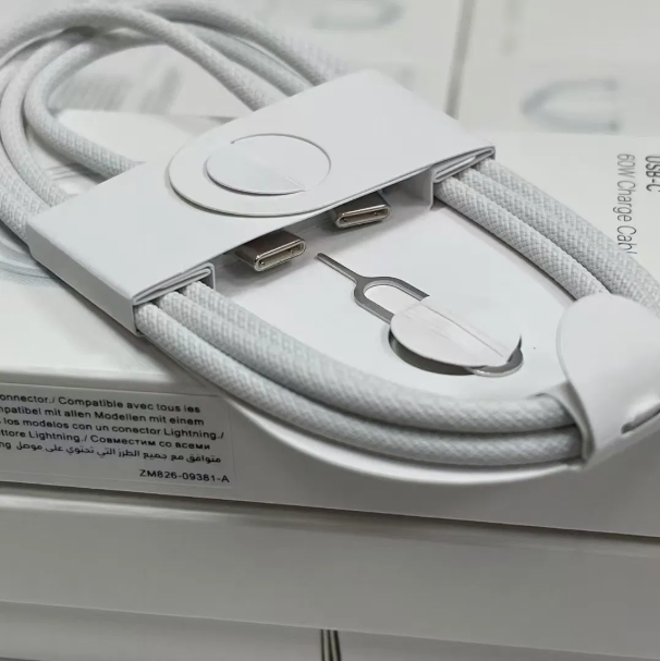 وصلة شحن سريع 60 واط USB-C إلى USB-C - Image 1 + 1
