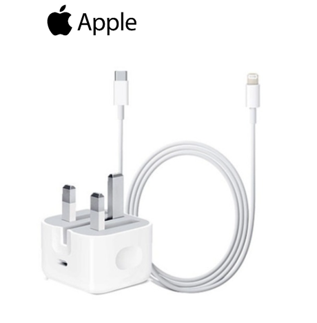 شاحن USB-C بقوة 25 واط + وصلة USB-C إلى لايتنينغ apple