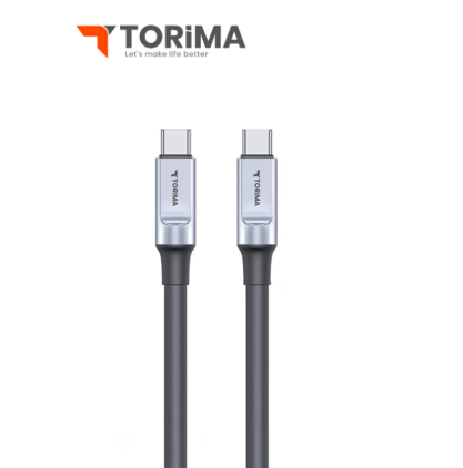 وصلة torima من Type-C إلى Type-C للشحن ونقل البيانات – 60 واط، طول 1