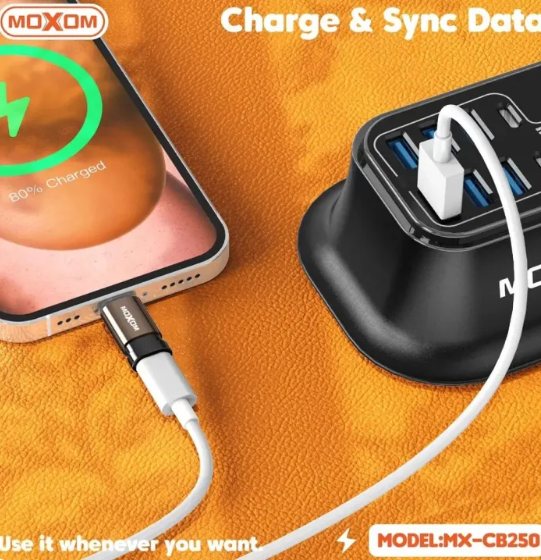 محول moxom من Lightning إلى Type-C - Image 2 + 1