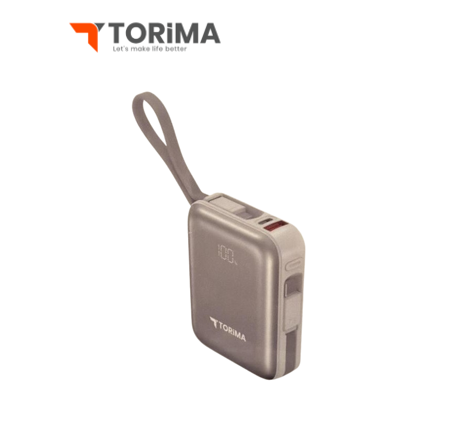 باور بانك torima | سعة 10,000mAh | شاشة LED | شحن سريع PD بقوة 45W | متوافق مع الهاتف والتابلت واللابتوب 