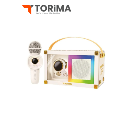 مكبر صوت كاريوكي بتصميم رائد فضاء وإضاءة RGB torima
