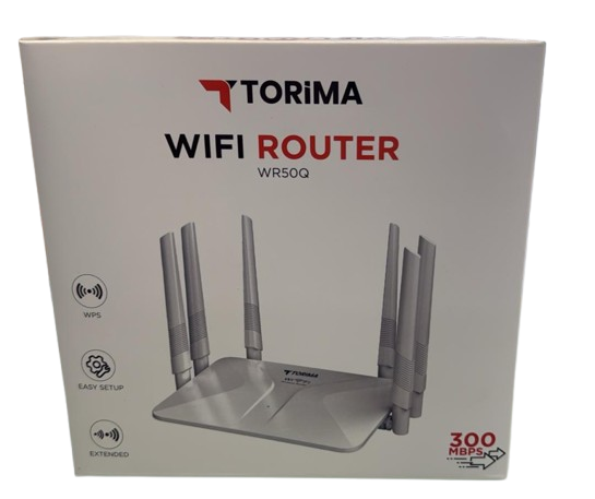 راوتر واي فاي لاسلكي torima  بسرعة 300 ميجابت/ث – تردد 2.4GHz | 6 هوائيات قوية | 4 منافذ | تغطية واسعة  - Image 2 + 1