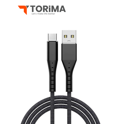 وصلة torima من USB إلى Type-C – شحن سريع 3.0A، طول 1 متر 