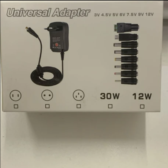 محول طاقة عالمي 30 واط – متعدد الجهد – منفذ USB + 8 رؤوس DC - Image 1 + 1